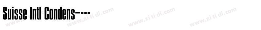 Suisse Intl Condens字体转换